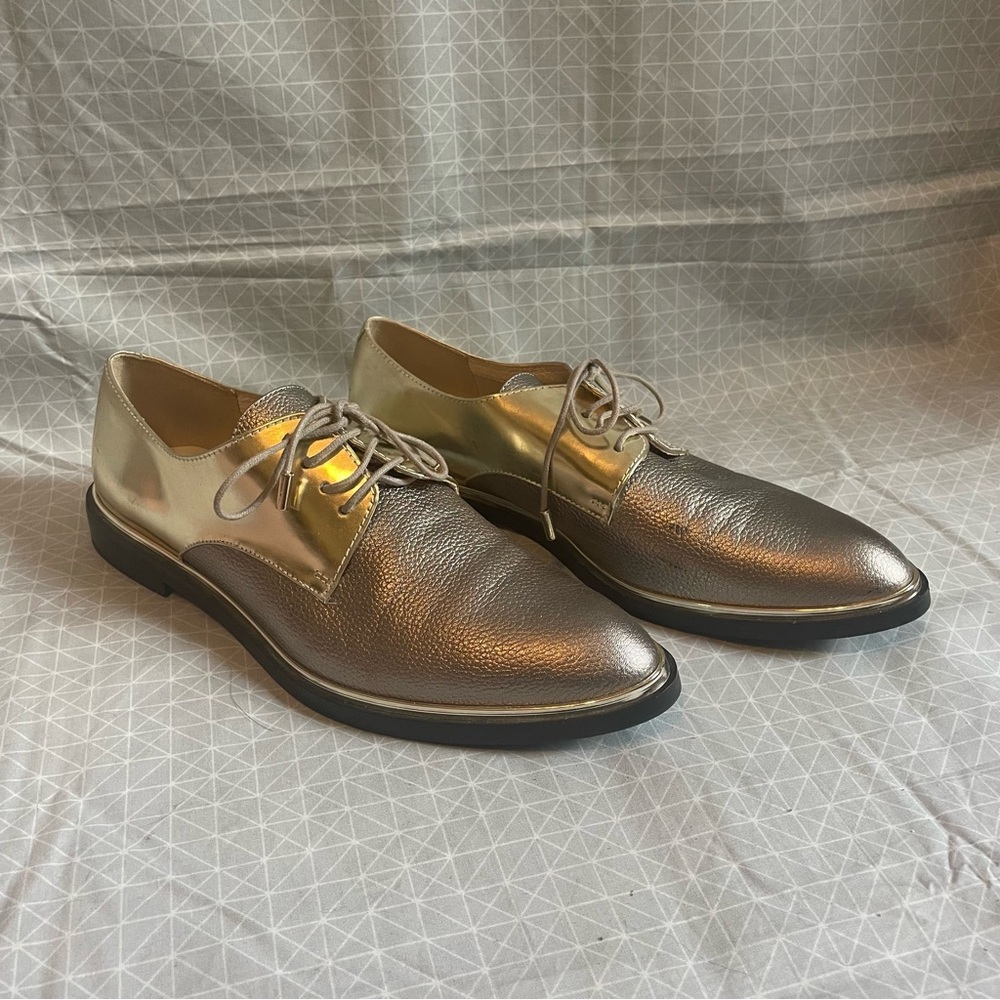 Carlo Pazolini Metallic Leather Oxfords 38